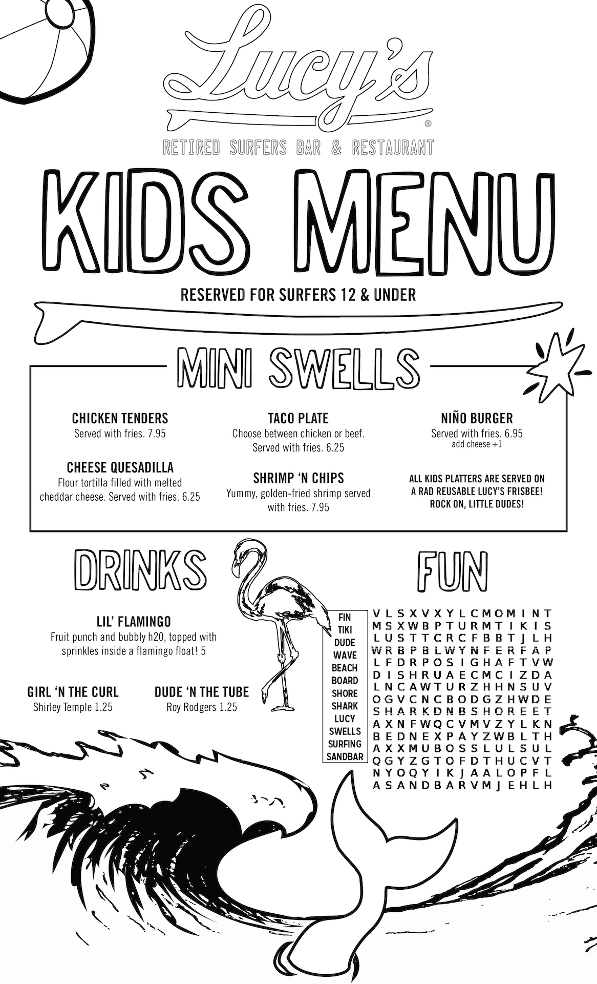 Dudes Drive In Menu Lawerence Rich